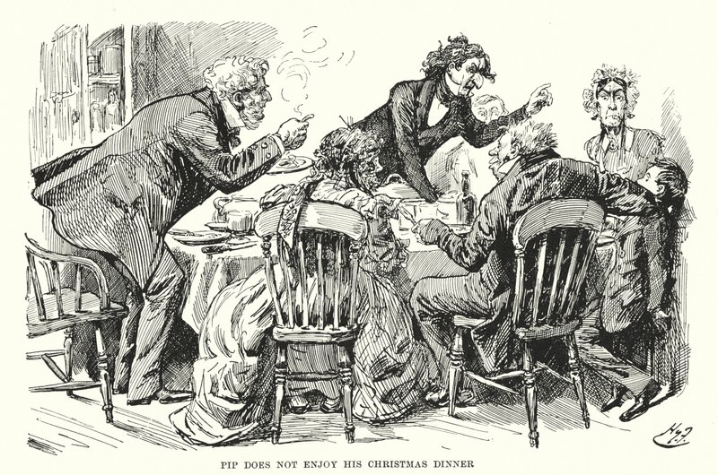 Illusztráció a nagy várakozásokhoz, Charles Dickens (litho) alkotó: Harry Furniss