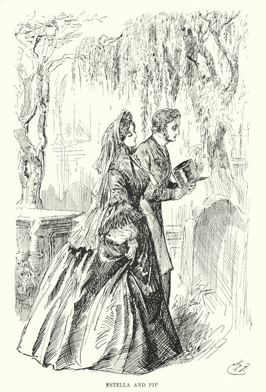 Illusztráció a nagy várakozásokhoz, Charles Dickens (litho) alkotó: Harry Furniss