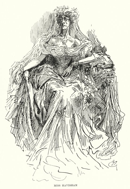 Illusztráció a nagy várakozásokhoz, Charles Dickens (litho) alkotó: Harry Furniss