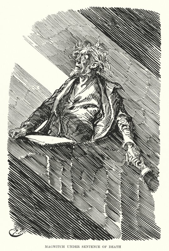 Illusztráció a nagy várakozásokhoz, Charles Dickens (litho) alkotó: Harry Furniss