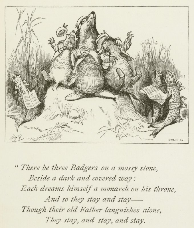 Illusztráció Sylvie és Bruno számára, Lewis Carroll (metszet) alkotó: Harry Furniss