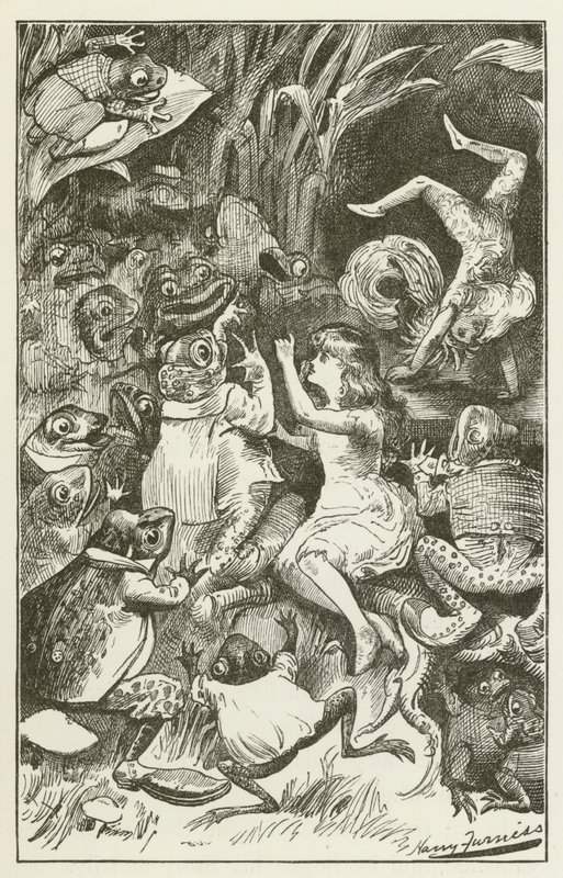 Illusztráció Sylvie és Bruno számára, Lewis Carroll alkotó: Harry Furniss