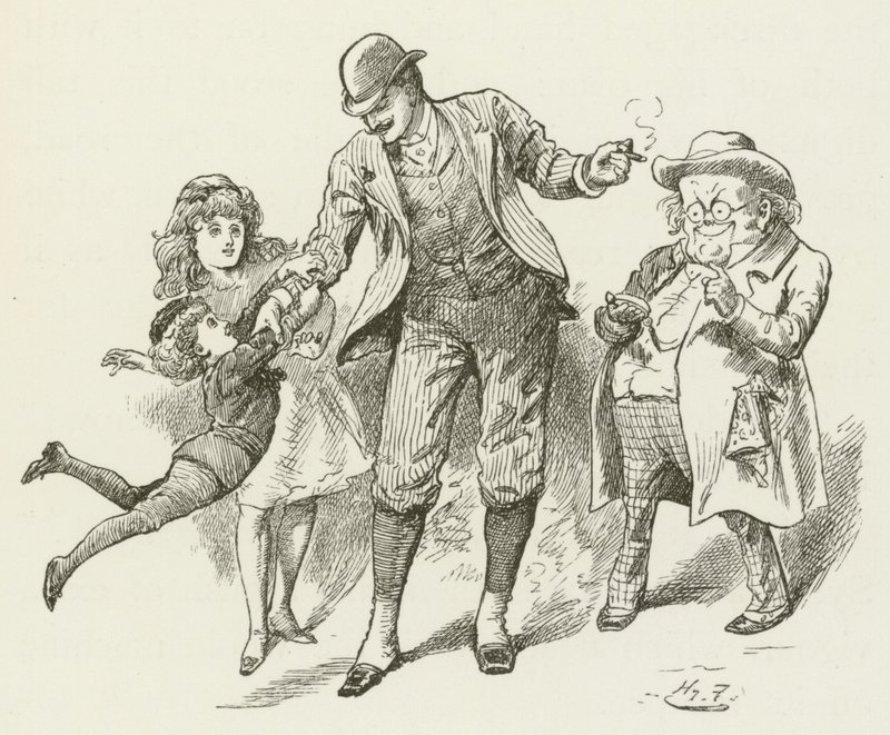 Illusztráció Sylvie és Bruno számára, Lewis Carroll alkotó: Harry Furniss