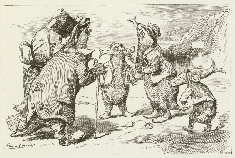 Illusztráció Sylvie és Bruno számára, Lewis Carroll alkotó: Harry Furniss