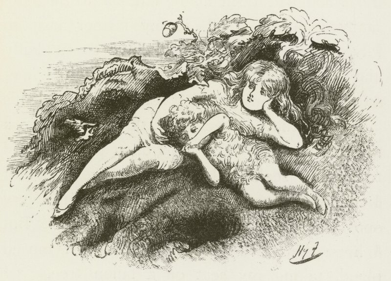 Illusztráció Sylvie és Bruno számára, Lewis Carroll alkotó: Harry Furniss