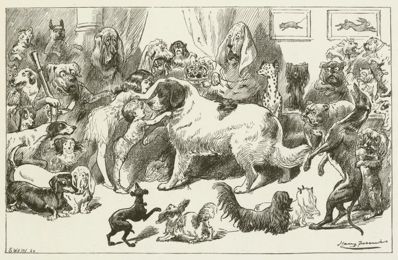 Illusztráció Sylvie és Bruno számára, Lewis Carroll alkotó: Harry Furniss