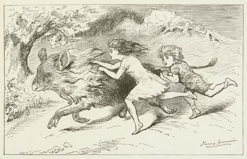 Illusztráció Sylvie és Bruno számára, Lewis Carroll alkotó: Harry Furniss