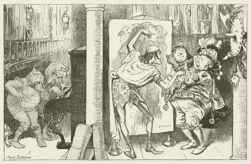 Illusztráció Sylvie és Bruno számára, Lewis Carroll alkotó: Harry Furniss
