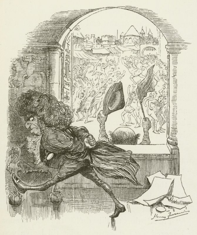 Illusztráció Sylvie és Bruno számára, Lewis Carroll alkotó: Harry Furniss