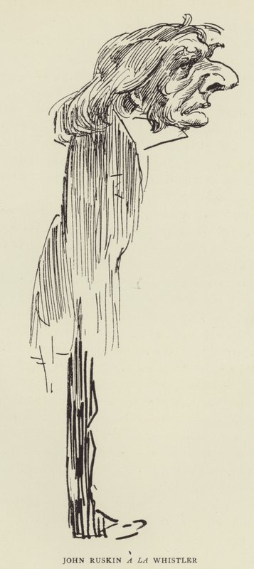 John Ruskin a Whistlertől alkotó: Harry Furniss