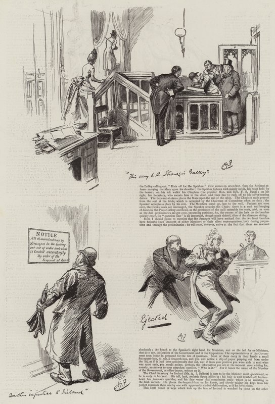 Élet a Parlamentben, Idegenek a Házban alkotó: Harry Furniss