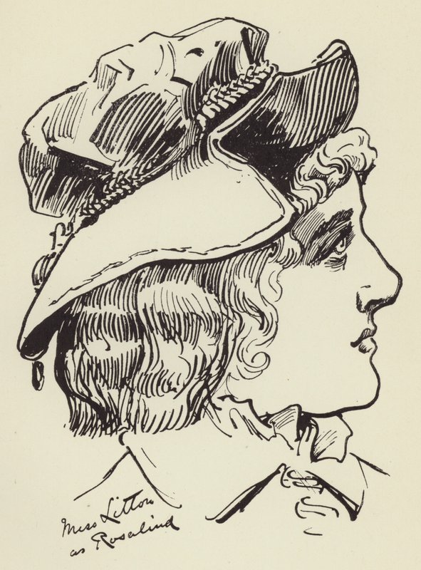 Miss Litton Rosalind szerepében alkotó: Harry Furniss