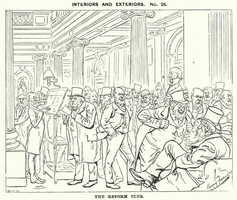 Punch rajzfilm: A Reformklub (metszet) alkotó: Harry Furniss