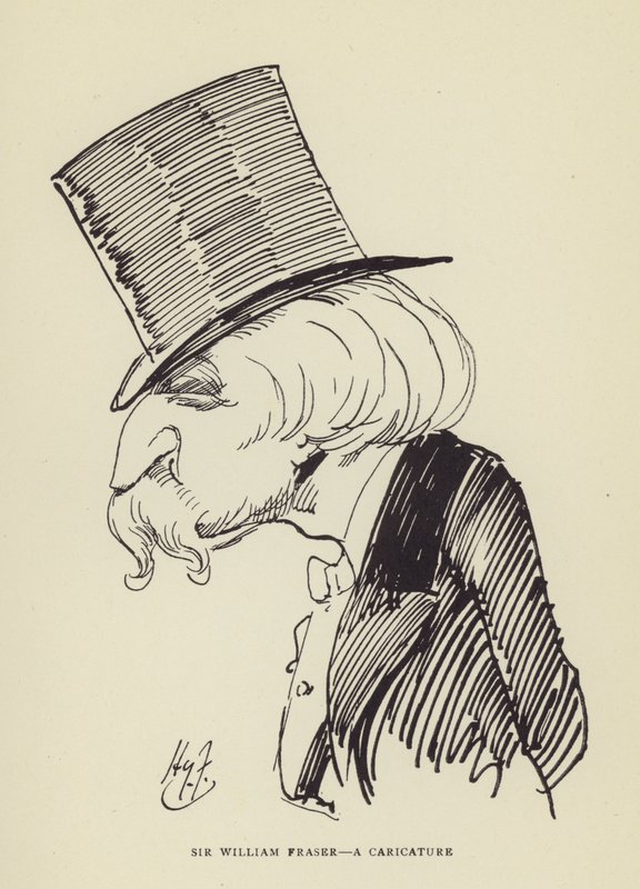 Sir William Fraser, karikatúra alkotó: Harry Furniss