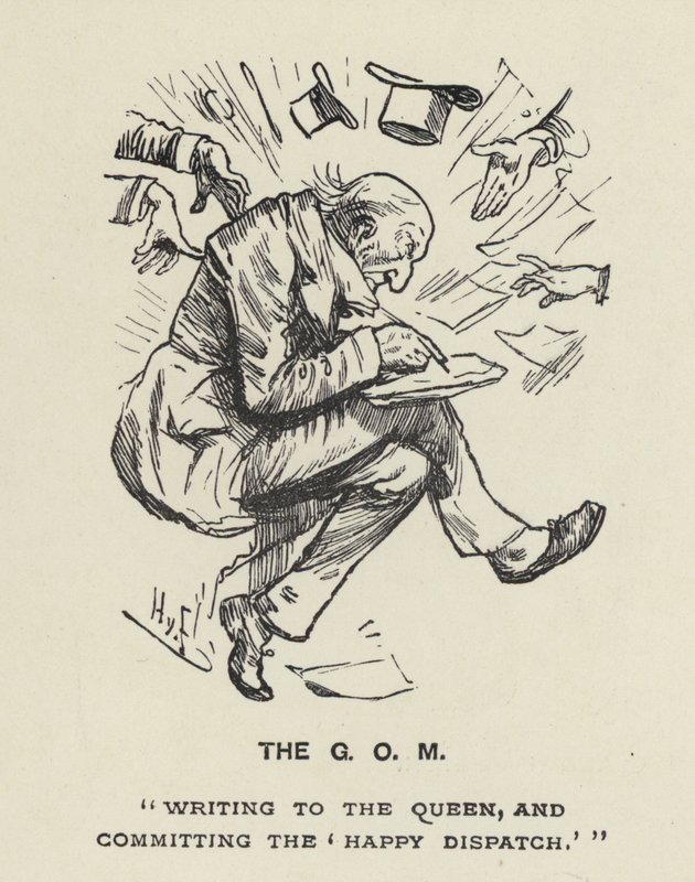 The Grand Old Man – GOM – W E Gladstone (litho) alkotó: Harry Furniss