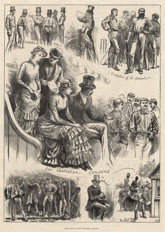 A krikett szezon vége (metszet) alkotó: Harry Furniss