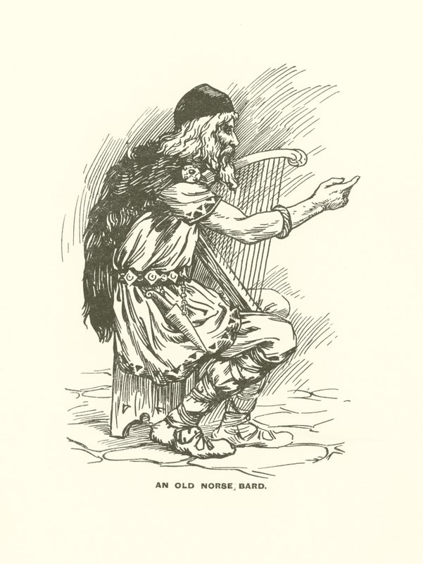 Egy régi északi bárd (metszet) alkotó: Harry George Theaker
