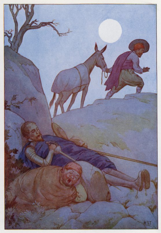 Illusztráció a Don Quijote-hoz (színes litográfia) alkotó: Harry George Theaker