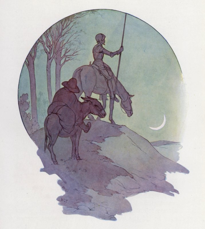 Illusztráció a Don Quijote-hoz (színes litográfia) alkotó: Harry George Theaker