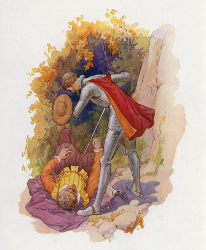 Illusztráció a Don Quijote-hoz (színes litográfia) alkotó: Harry George Theaker
