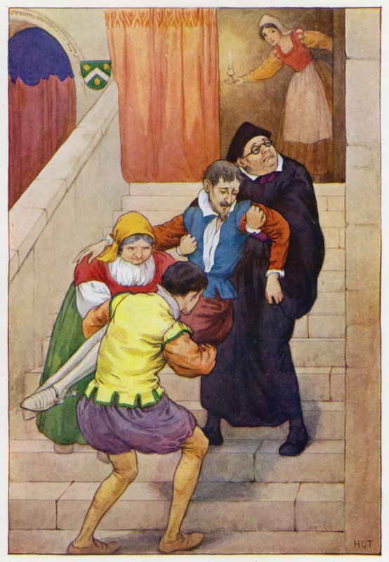 Illusztráció a Don Quijote-hoz (színes litográfia) alkotó: Harry George Theaker