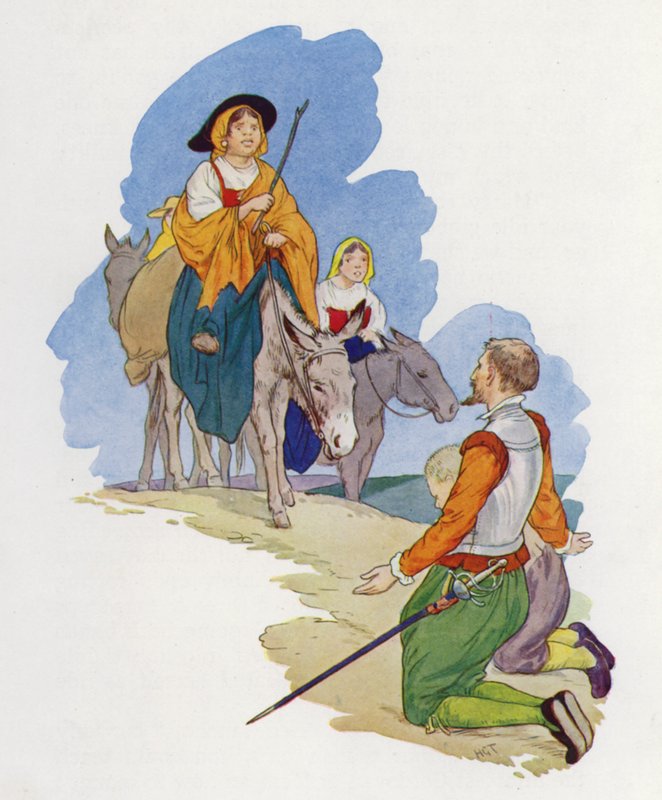 Illusztráció a Don Quijote-hoz (színes litográfia) alkotó: Harry George Theaker