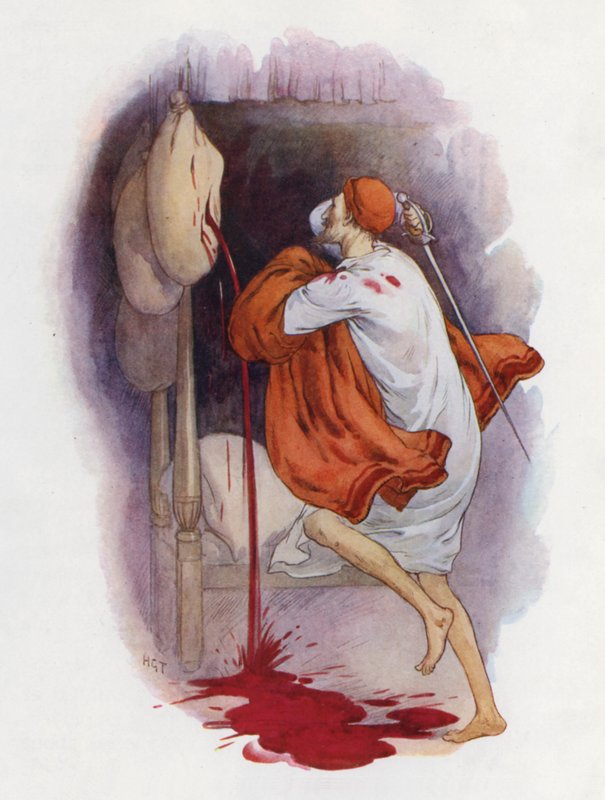 Illusztráció a Don Quijote-hoz (színes litográfia) alkotó: Harry George Theaker