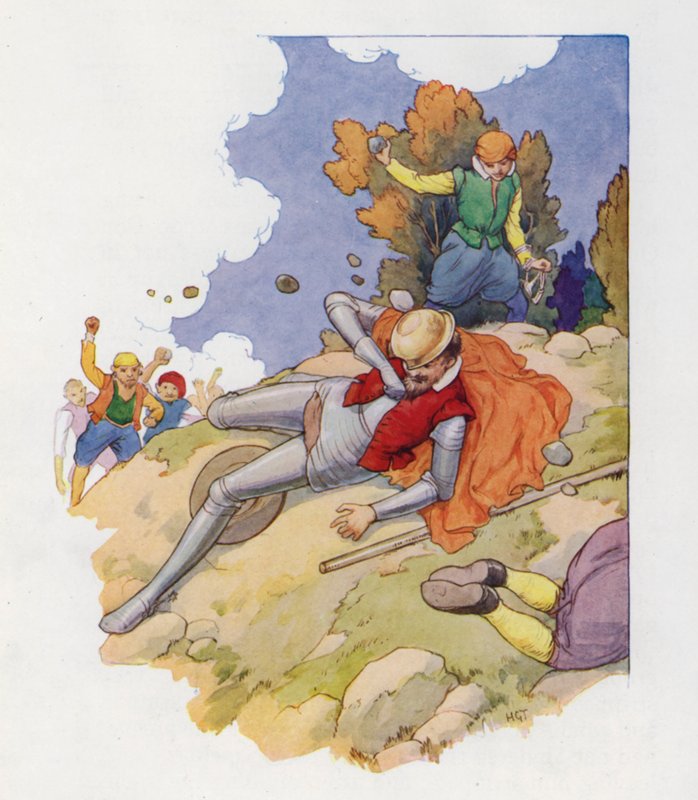 Illusztráció a Don Quijote-hoz (színes litográfia) alkotó: Harry George Theaker