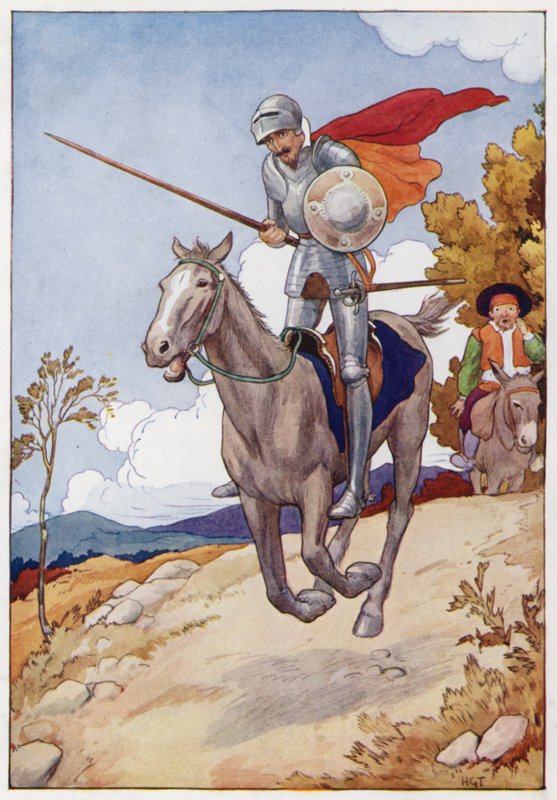 Illusztráció a Don Quijote-hoz (színes litográfia) alkotó: Harry George Theaker