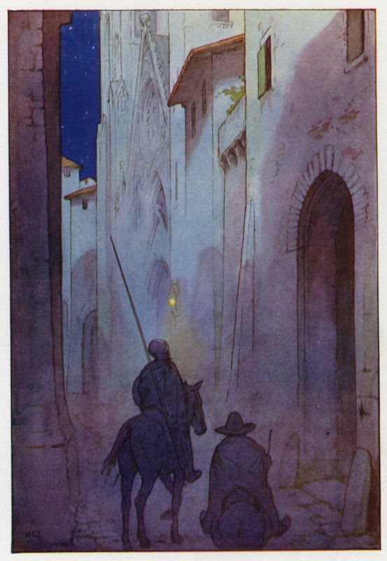 Illusztráció a Don Quijote-hoz (színes litográfia) alkotó: Harry George Theaker