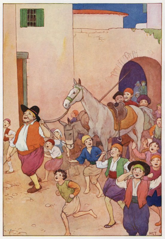 Illusztráció a Don Quijote-hoz (színes litográfia) alkotó: Harry George Theaker
