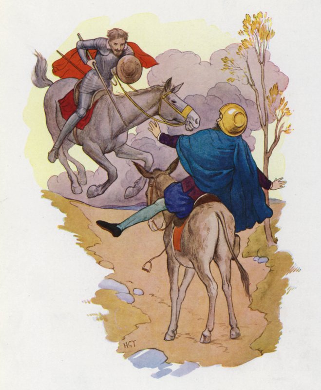 Illusztráció a Don Quijote-hoz (színes litográfia) alkotó: Harry George Theaker