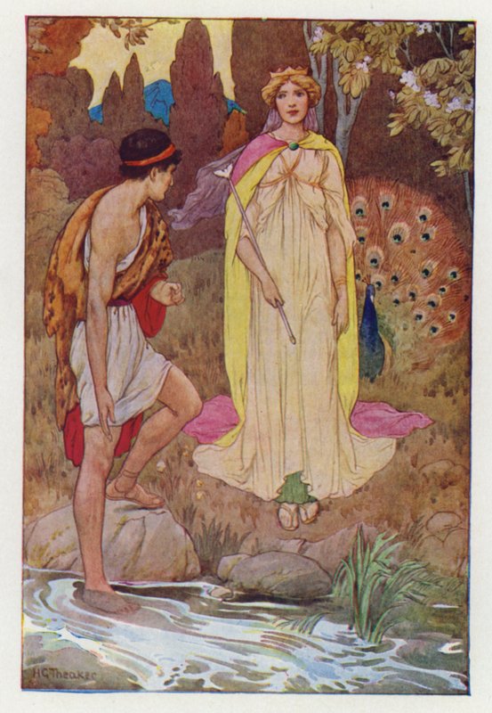 Jason és Juno (színes litográfia) alkotó: Harry George Theaker