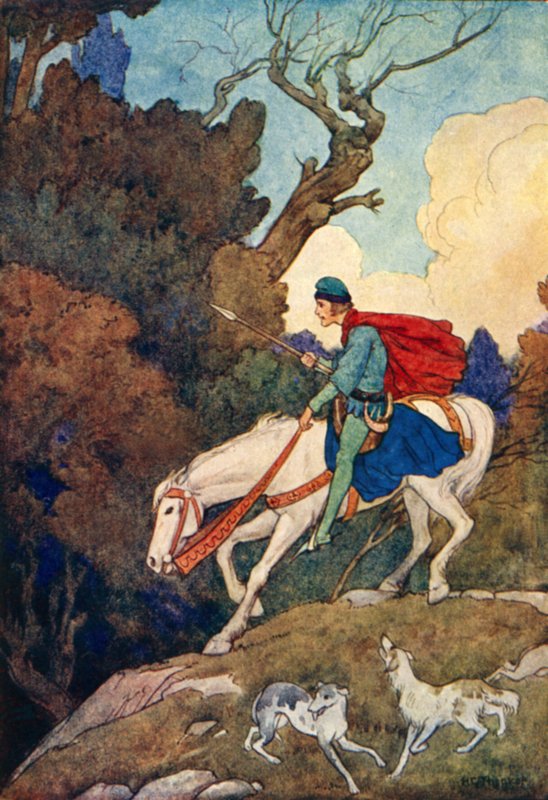 Az elvarázsolt erdő (színes litográfia) alkotó: Harry George Theaker