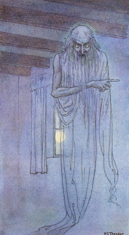 A szellem (színes litográfia) alkotó: Harry George Theaker