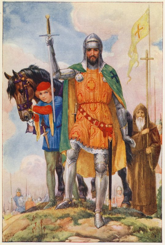 Alcantara nagymestere és a remete (színes litográfia) alkotó: Harry George Theaker