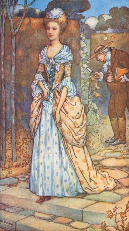 A király és a hölgy, Anna királynő uralkodásának legendája (színes lithó) alkotó: Harry George Theaker