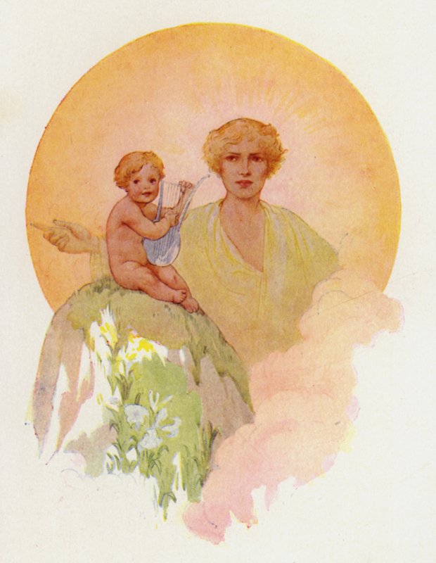 A csodálatos baba lecsapott az ezüst zsinórokra (színes litográfia) alkotó: Harry George Theaker