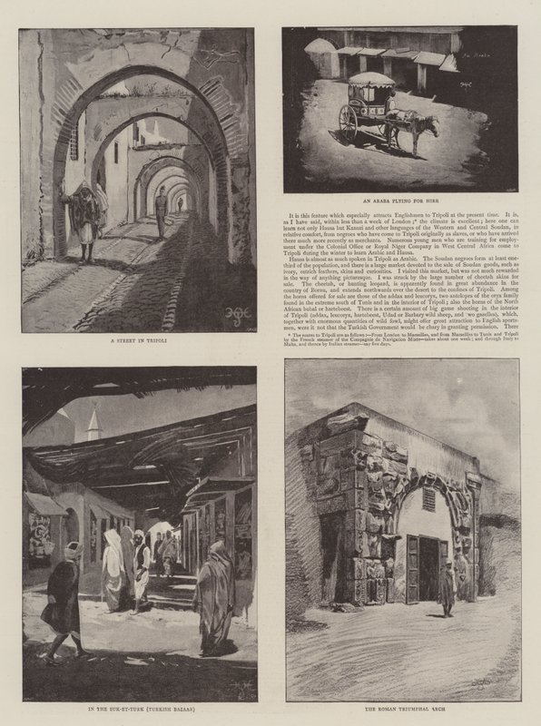 Tripoli jelenetek alkotó: Harry Hamilton Johnston