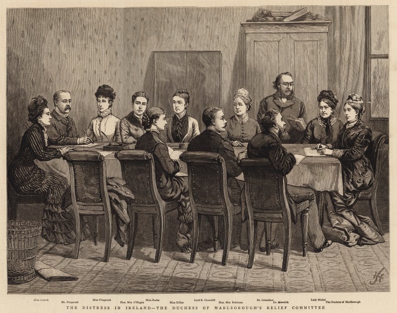 The Distress in Ireland, Marlborough hercegnő segélybizottsága alkotó: Harry Hamilton Johnston