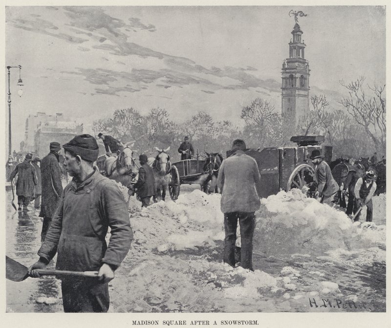 Madison Square hóvihar után (litho) alkotó: Harry M. Pettit