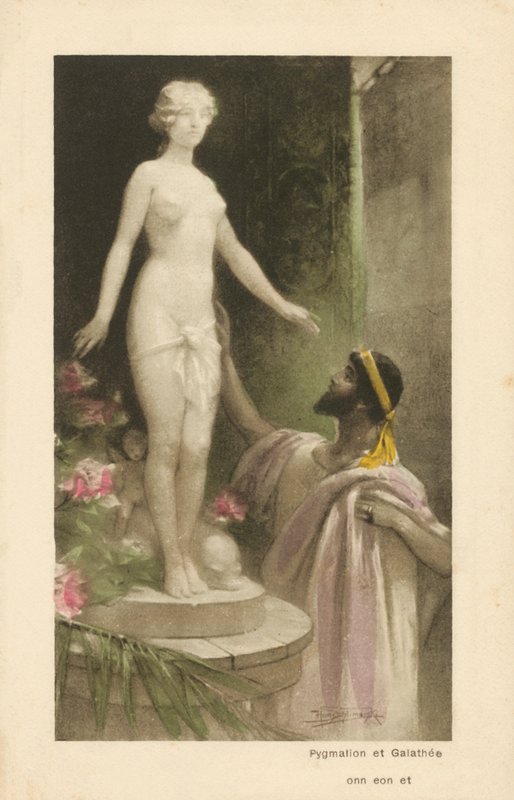 Pygmalion és Galatea (színes litográfia) alkotó: Heinrich Hans Schlimarski
