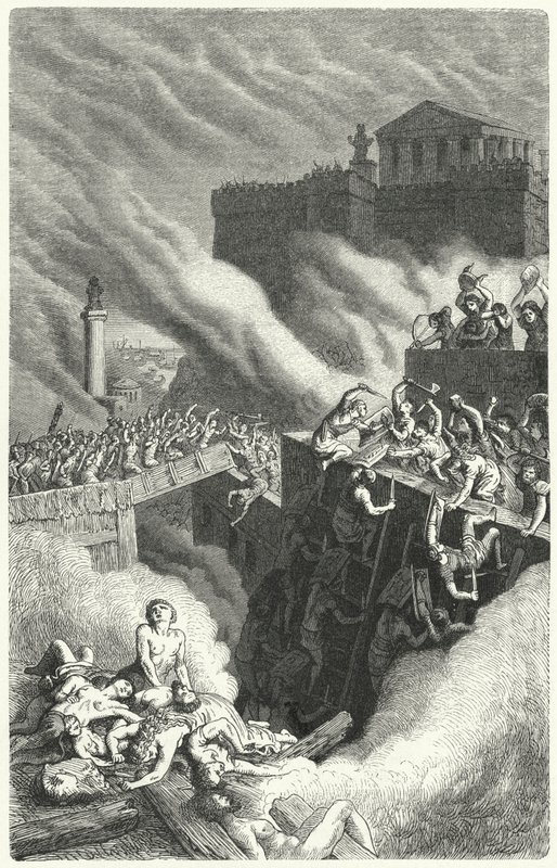 A Byrsa megrohanása és Karthágó elpusztítása alkotó: Heinrich Leutemann