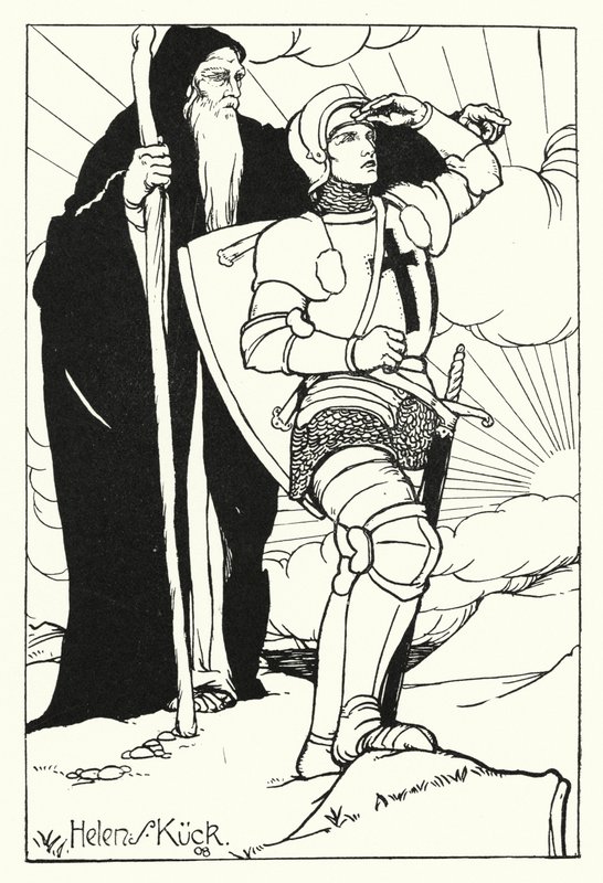Vöröskereszt látja a dicső várost (metszet) alkotó: Helen S. Kuck
