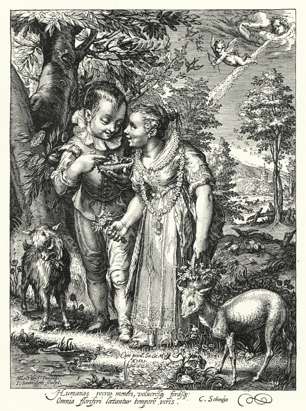 Tavasz (metszet) alkotó: Hendrik (after) Goltzius