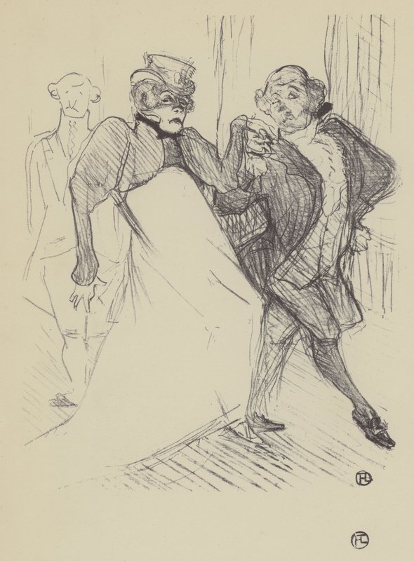Rejane és Galipaux, Madame Sans-Gene-ben alkotó: Henri de Toulouse Lautrec