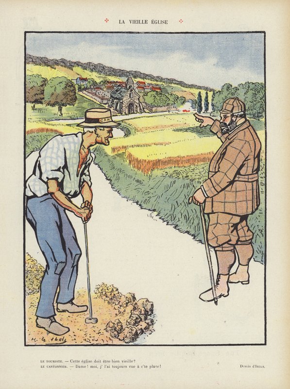 A régi templom. Illusztráció Le Rire alkotó: Henri Gabriel Ibels