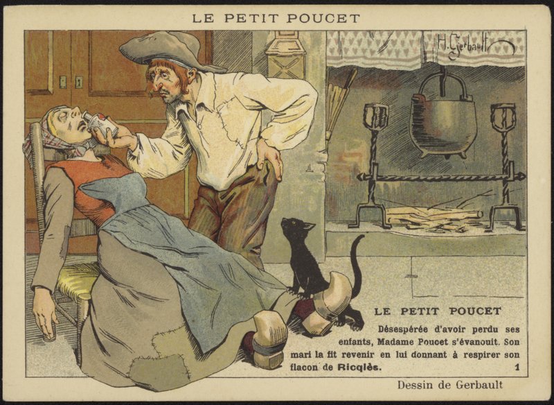 A Ricqles borsmenta kúra (színes litho) hirdetése alkotó: Henri Gerbault