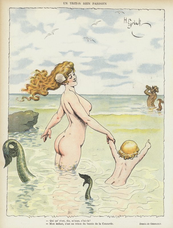 Illusztráció a Le Rire-hez (színes litó) alkotó: Henri Gerbault