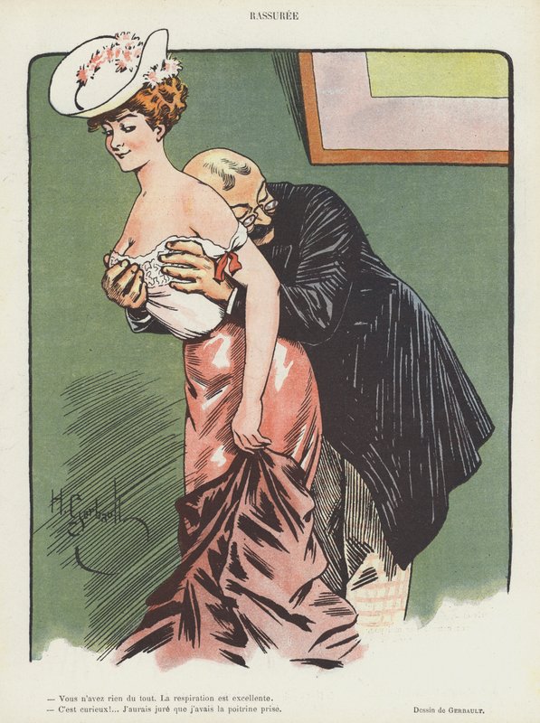 Illusztráció a Le Rire-hez (színes litó) alkotó: Henri Gerbault